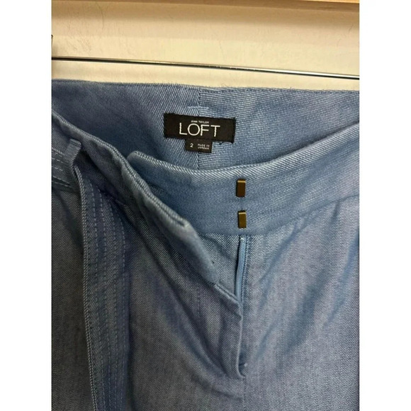 Loft women’s  blue chambray pants size 2 #0836 - Picture 8 of 8